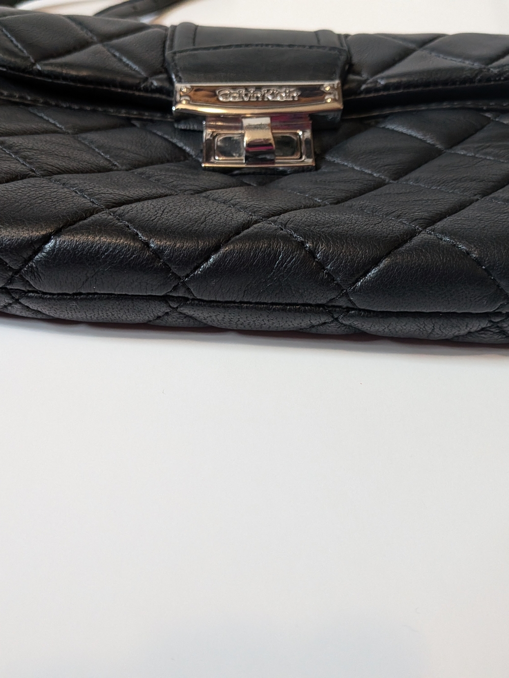 Calvin Klein Black Quilted Crossbody with Silver-Tone Hardware - Picture 7 of 13